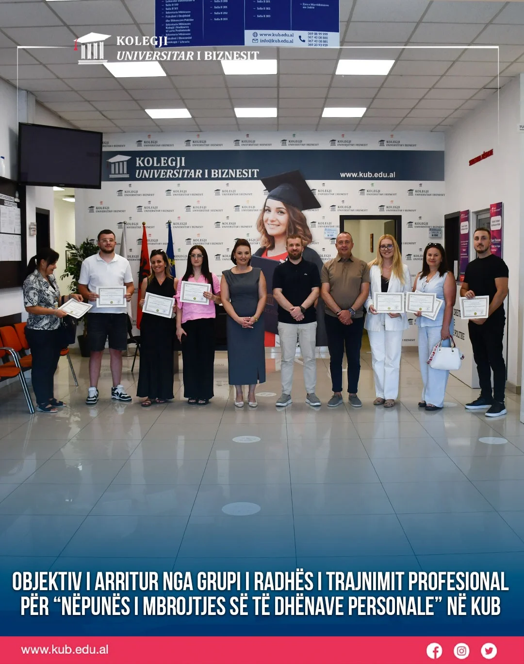 Certificate Award Ceremony for the Training Program on “Personal Data Protection Officers”